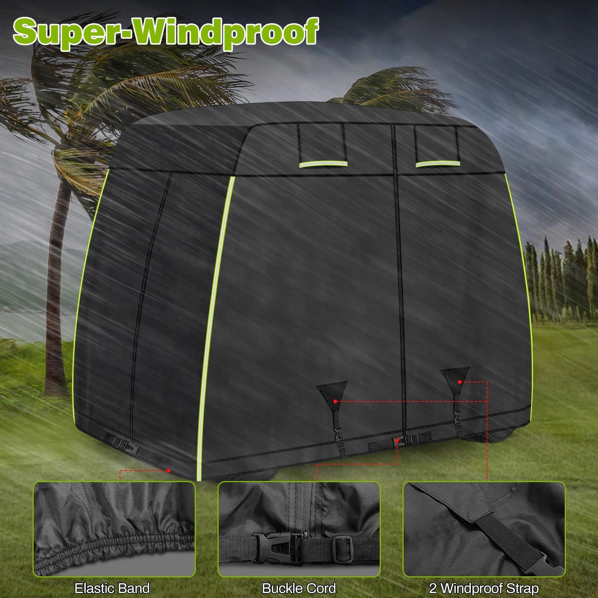 LEAPGOMAX cover with reflective strips for nighttime visibility