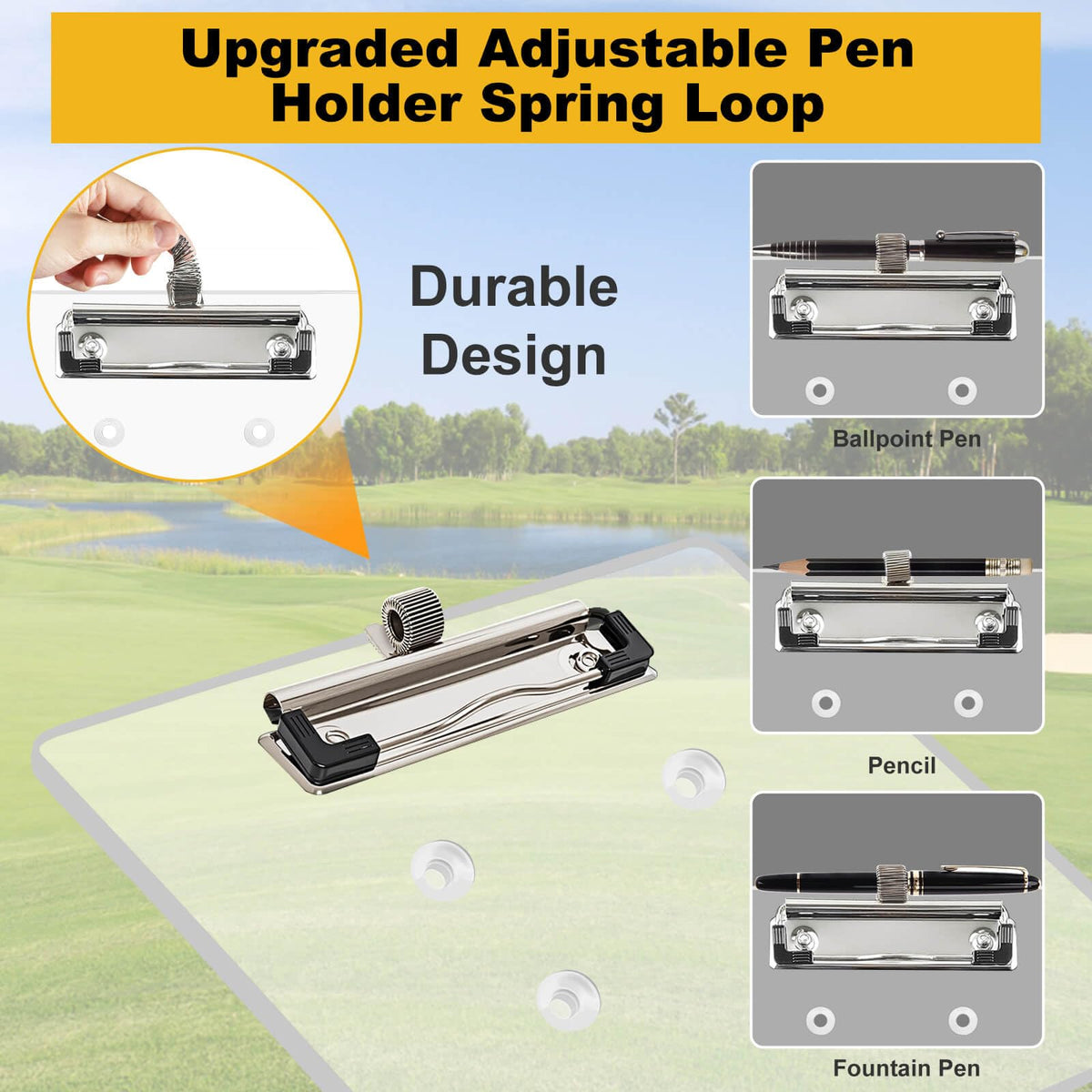 LEAPGOMAX rubber low profile clip protects the scorecard.
