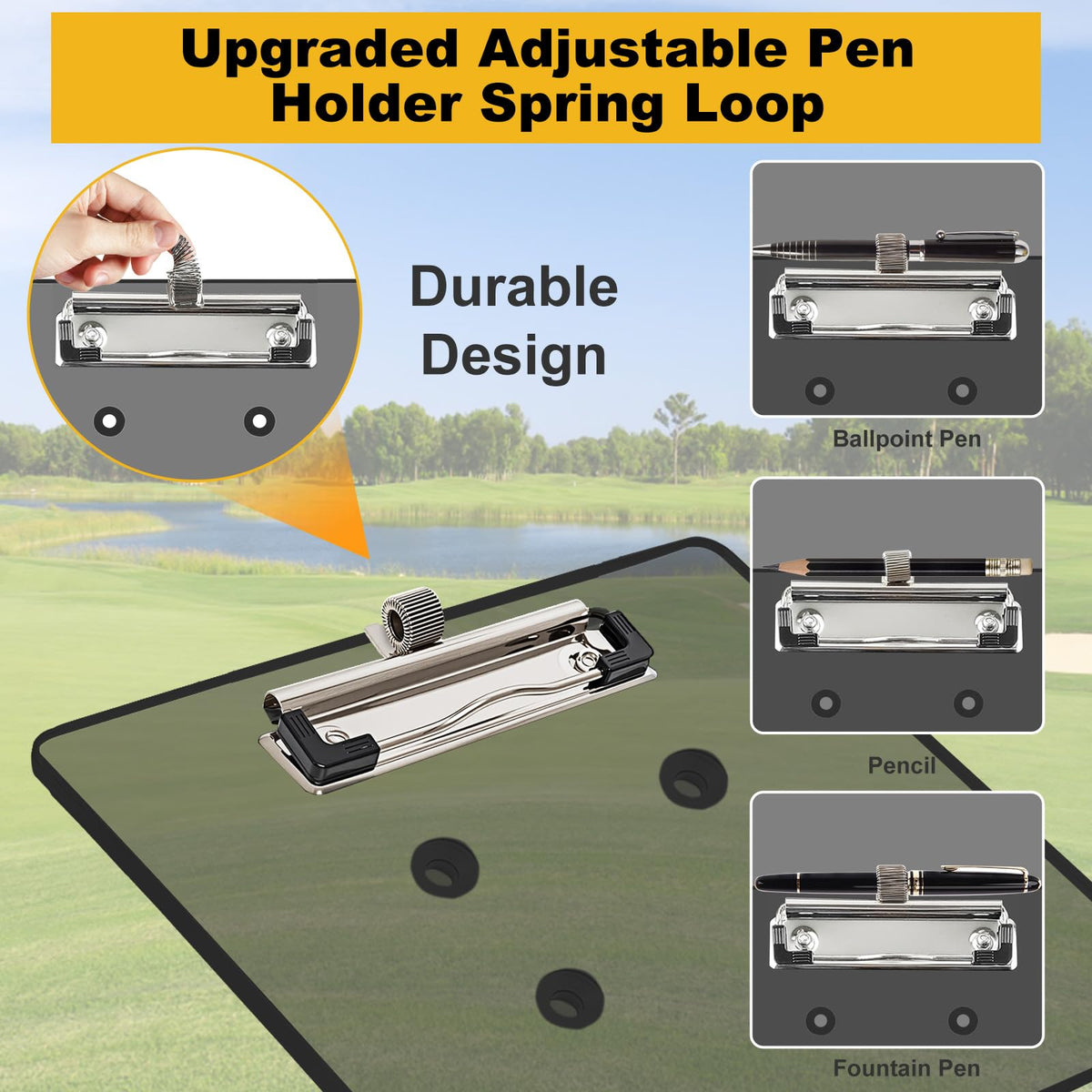LEAPGOMAX clip with rubber protection prevents scorecard slips
