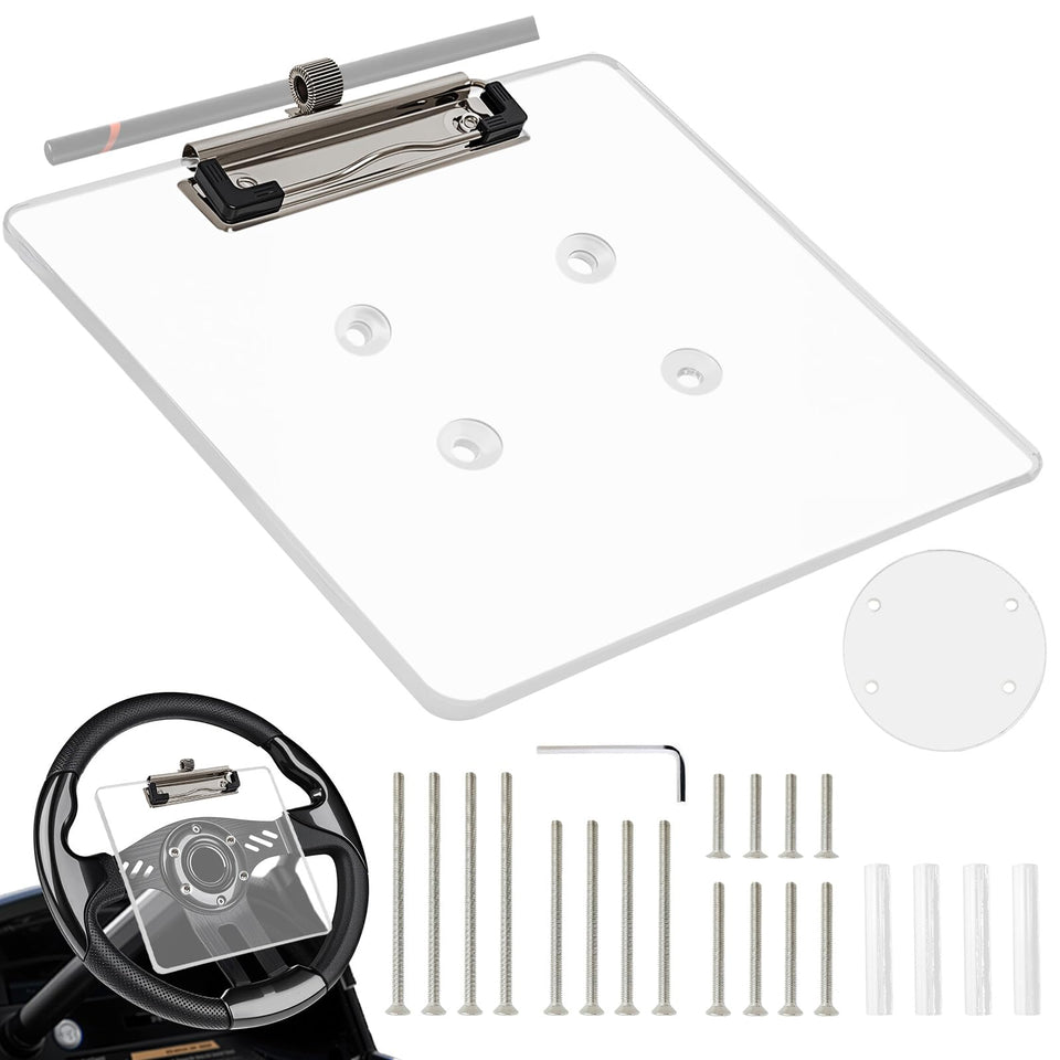 LEAPGOMAX scorecard holder clip secures the scorecard on a golf cart.