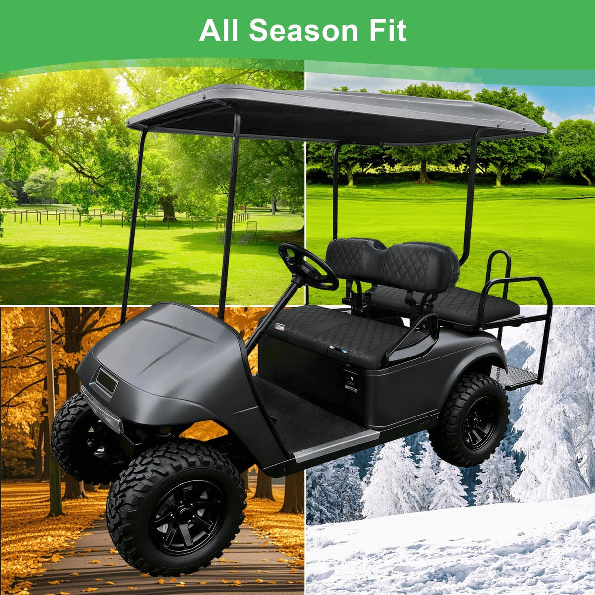LEAPGOMAX seat-fit-check confirms compatibility with EZGO TXT, Freedom and RXV