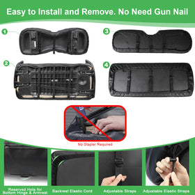 LEAPGOMAX pocketed front cover with towel for quick cleanup.