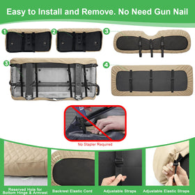 LEAPGOMAX built-in pockets and towel for quick on-cart organization.