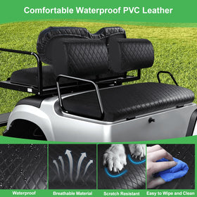 LEAPGOMAX 100% waterproof diamond-pattern construction keeps seats dry