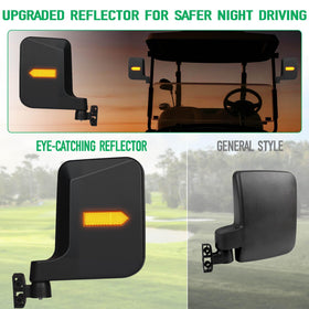 LEAPGOMAX wide HD glass side mirror provides a clear rear view for better awareness