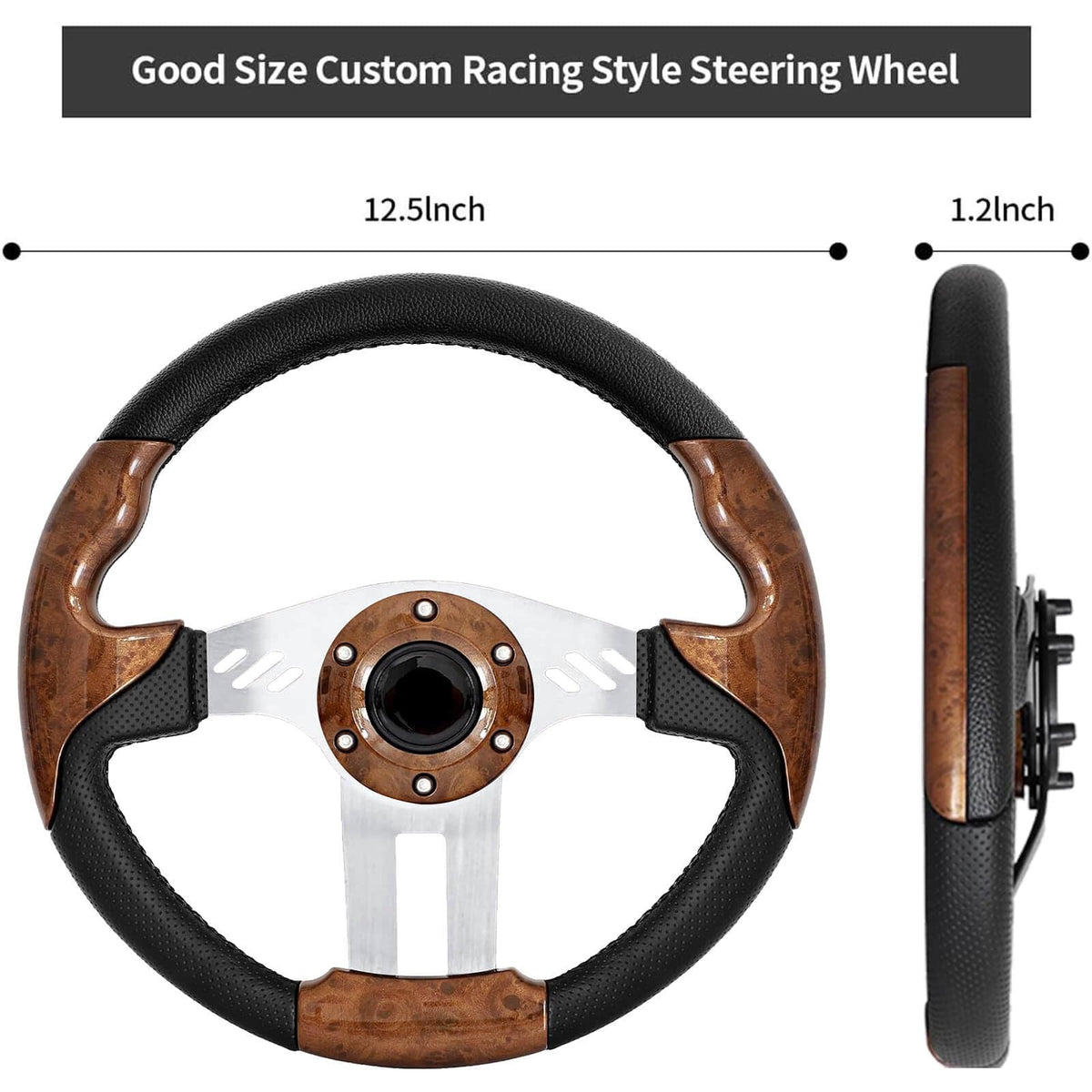 LEAPGOMAX wood grain finish adds stylish interior detail.