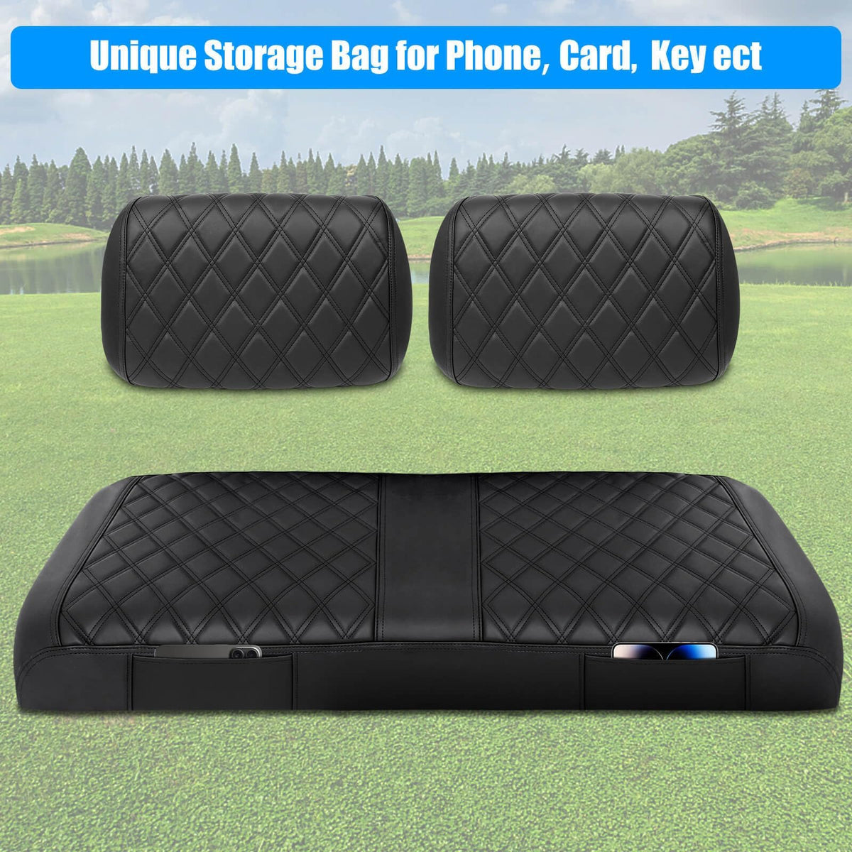 LEAPGOMAX diamond arrow stripes refresh your golf cart interior.