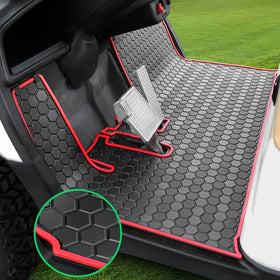 LEAPGOMAX Yamaha G29 floor mat with red trim for full coverage and protection