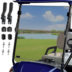 LEAPGOMAX Yamaha G29 windshield folded for space-saving use and protection