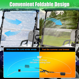 LEAPGOMAX Yamaha G29 windshield easy installation with no drilling required.