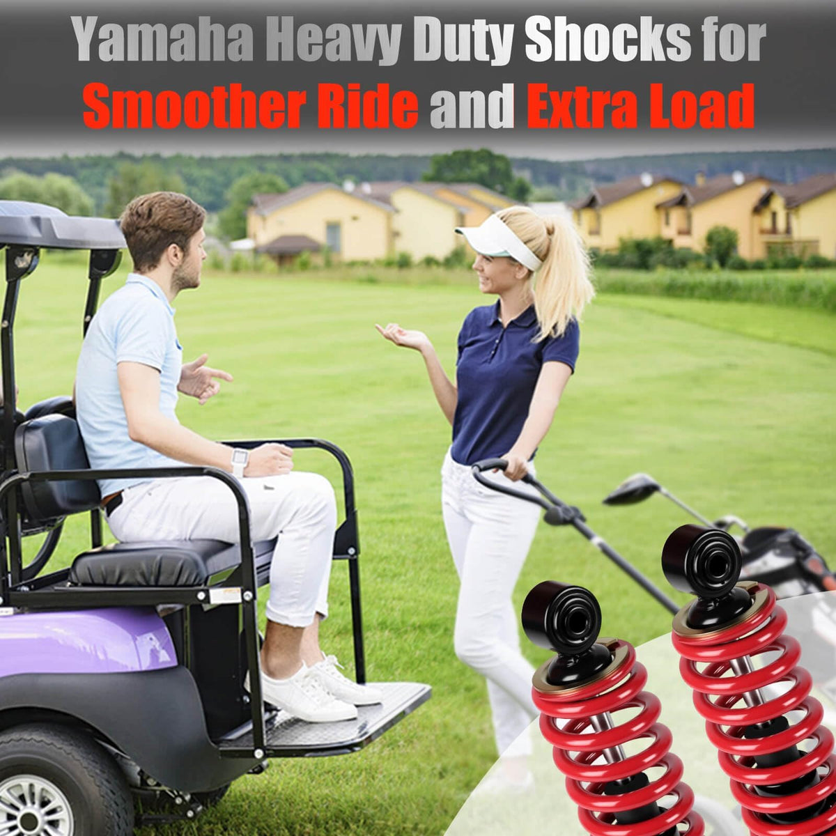 LEAPGOMAX Easy-install heavy-duty shocks for Yamaha golf carts