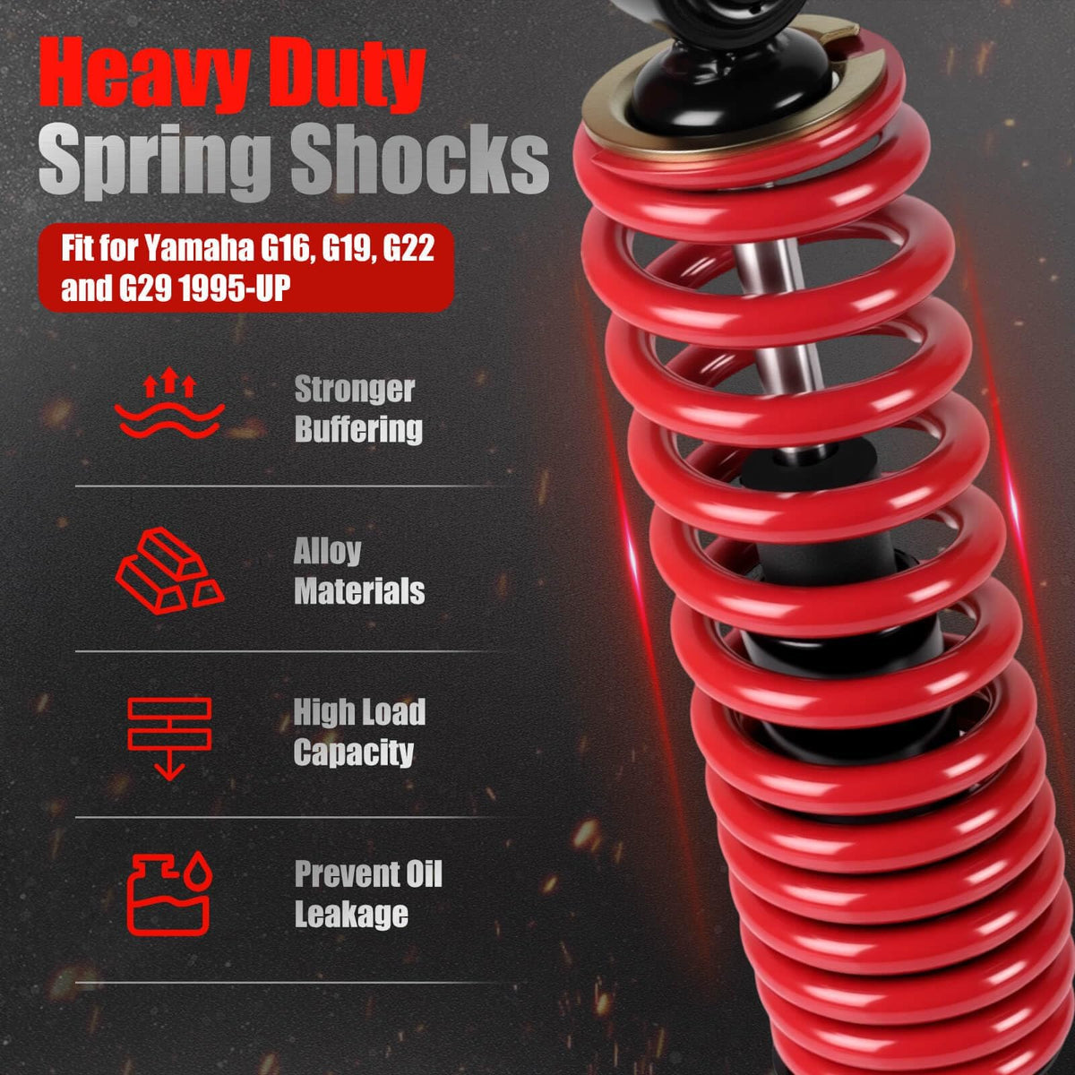 LEAPGOMAX Yamaha rear shock springs enhance stability under load
