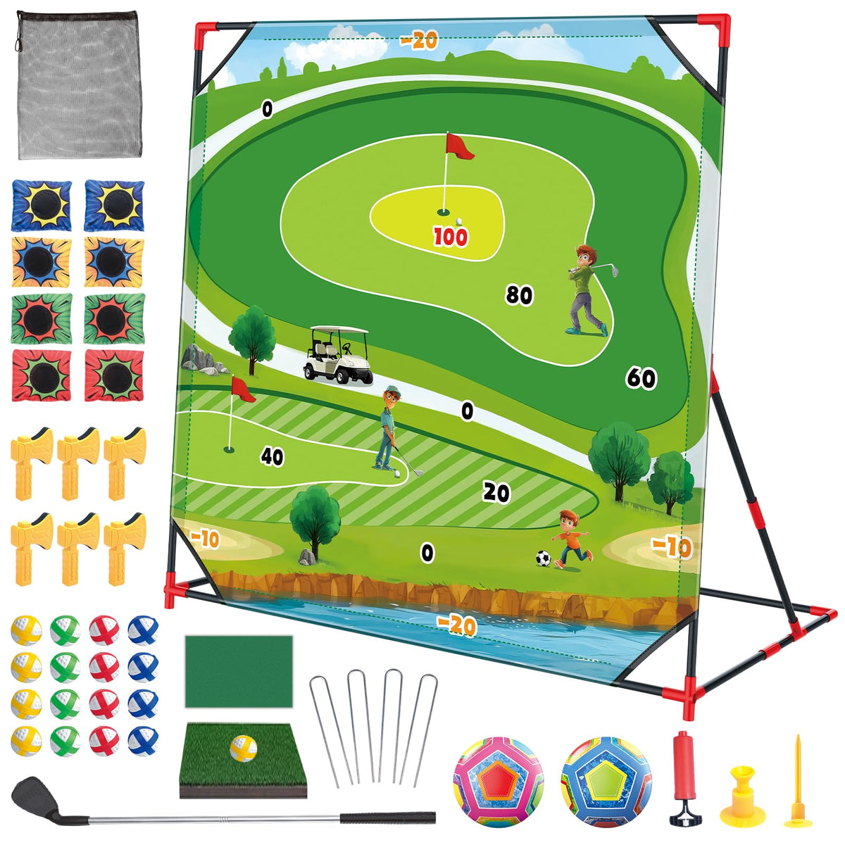 Learn2M Golf Game Set for kids on the lawn boosts outdoor play and coordination.