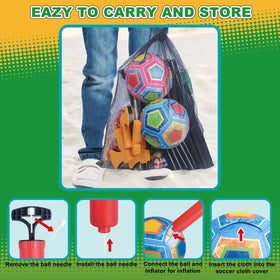 Learn2M portable storage bag makes cleanup quick and easy.