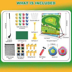 Learn2M sandbag toss game enhances hand-eye coordination during outdoors.