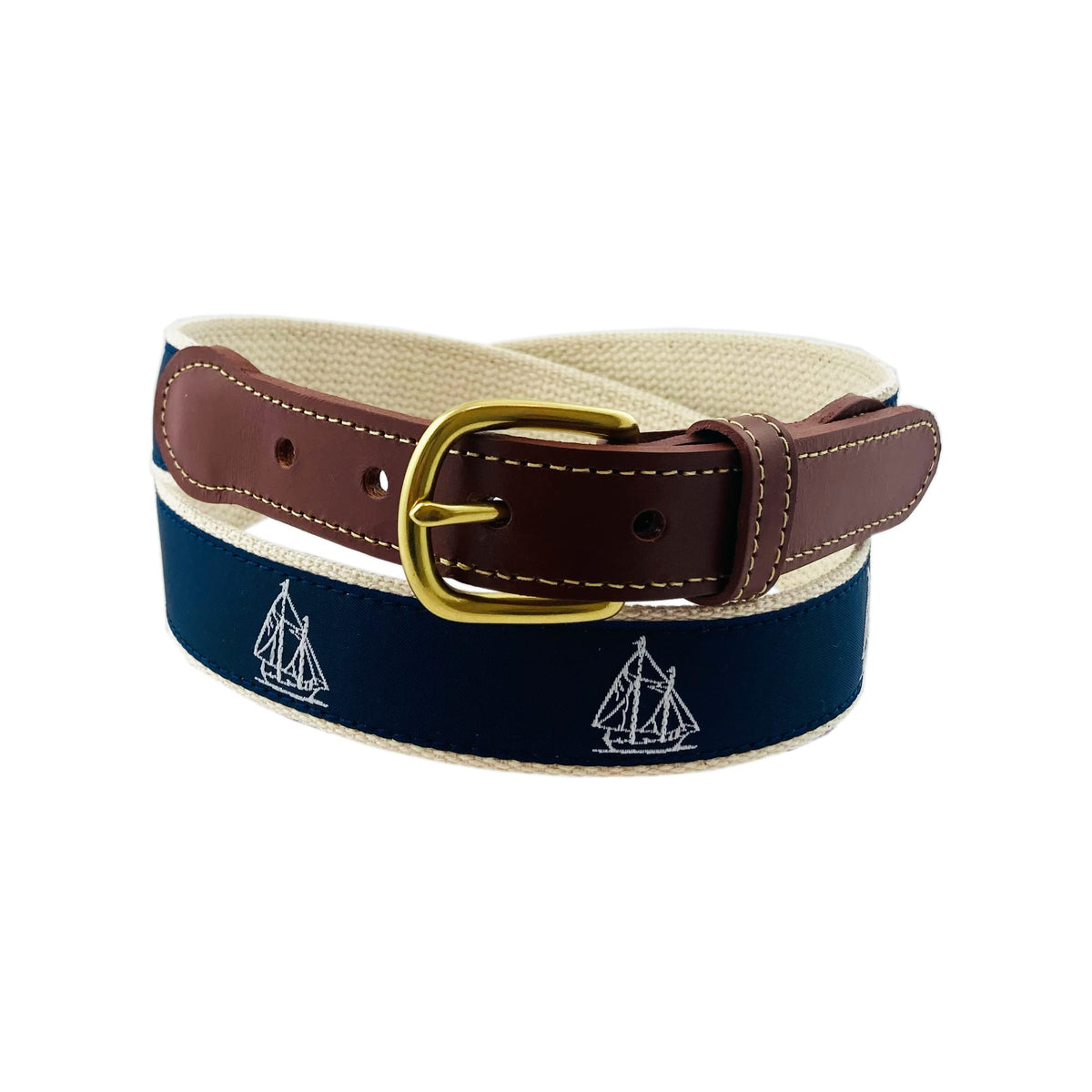 Leather Man Ltd White Schooner Belt 44 showcasing premium vegetable-tanned leather for everyday wear.
