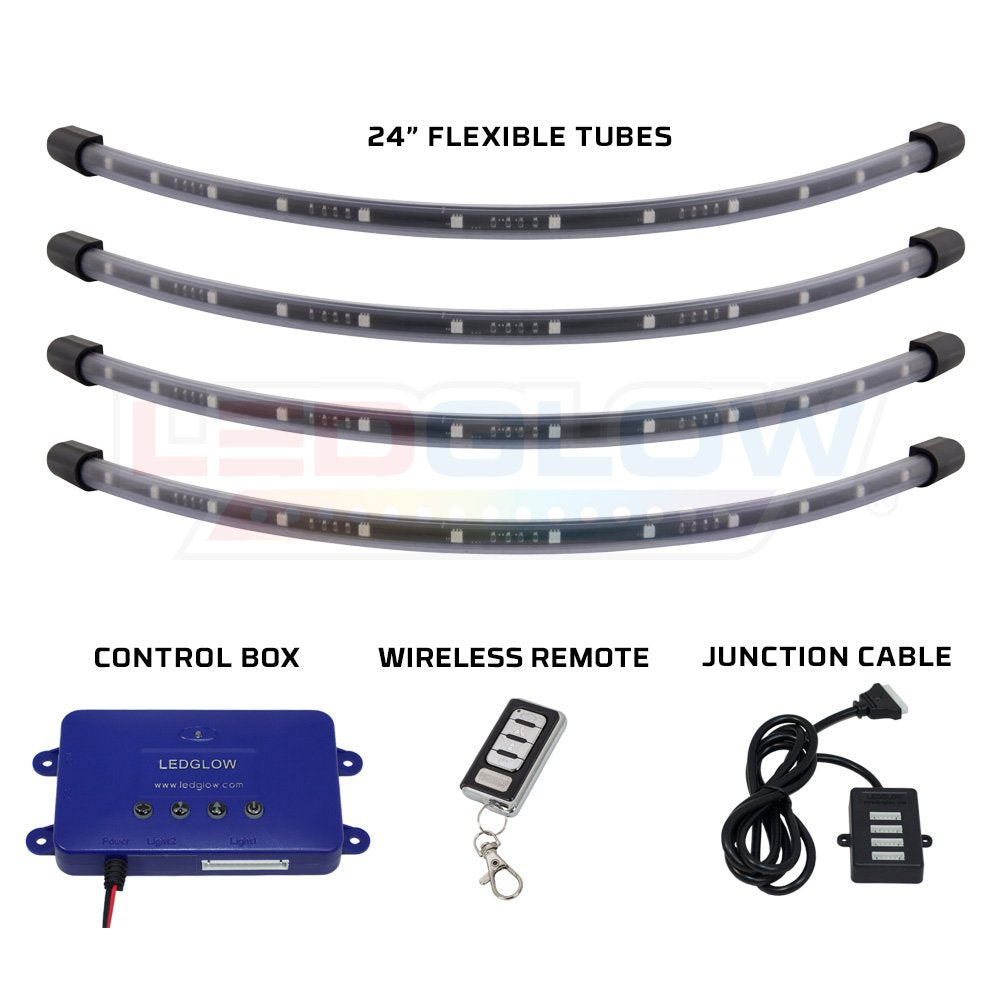 LEDGlow remote control offers customizable color options for cart lighting