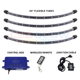 LEDGlow remote control offers customizable color options for cart lighting