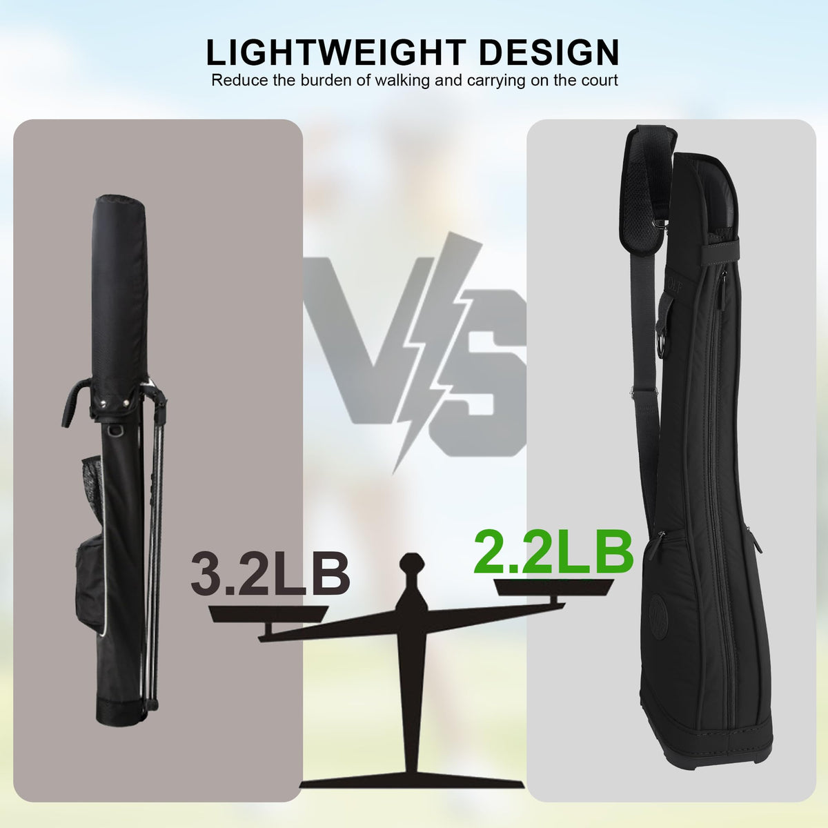 Lee Benedict Golf bag available in four color options to fit personal style.