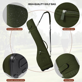 LEE BENEDICT GOLF lightweight bag side view with easy-access pockets