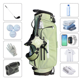 LEE BENEDICT GOLF stand bag featuring five pockets for gear and beverages