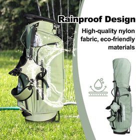 LEE BENEDICT GOLF stand bag showing 5-way top dividers for club organization