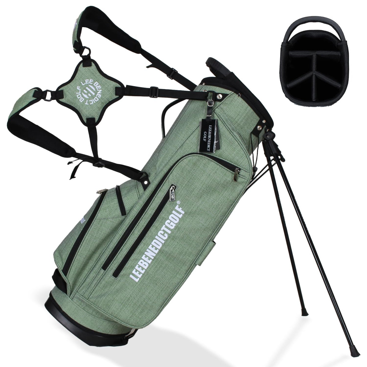 LEE BENEDICT GOLF stand bag in four colors with waterproof nylon for all-weather protection