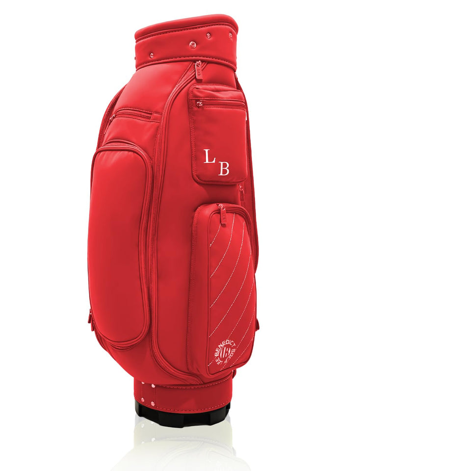 Leebenedict Golf 5 Way Bag front view with organized top for easy club access.
