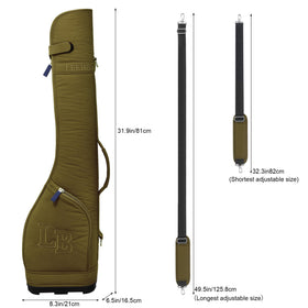 Lee Benedict Golf adjustable shoulder strap; versatile carrying options.