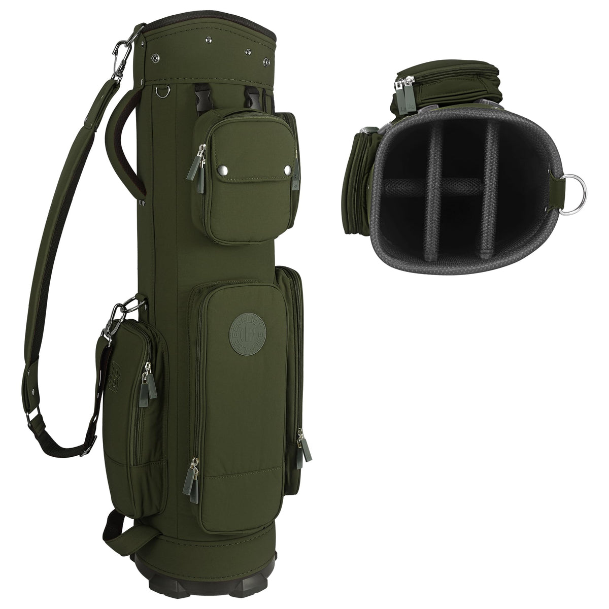 LEEbenedict GOLF golf cart bag with a 5-way divider keeps clubs organized during transport