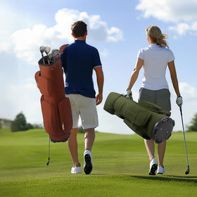 LEEbenedict GOLF bag has a soft, ergonomic handle and adjustable strap for easy transport