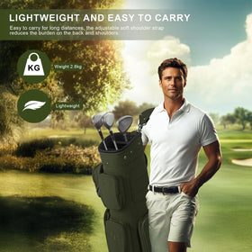 LEEbenedict GOLF bag is lightweight at 2.8 kg with a comfortable carry handle