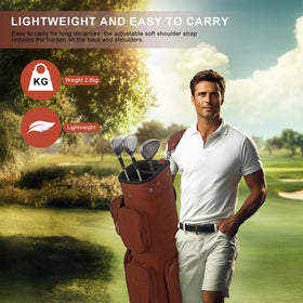 LEE BENEDICT GOLF lightweight bag at 2.8 kg for easy carrying.
