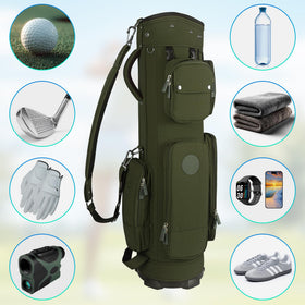 LEEbenedict GOLF bag features an umbrella holder for on-course convenience