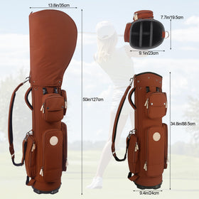 LEE BENEDICT GOLF waterproof nylon bag keeps gear dry in wet conditions.