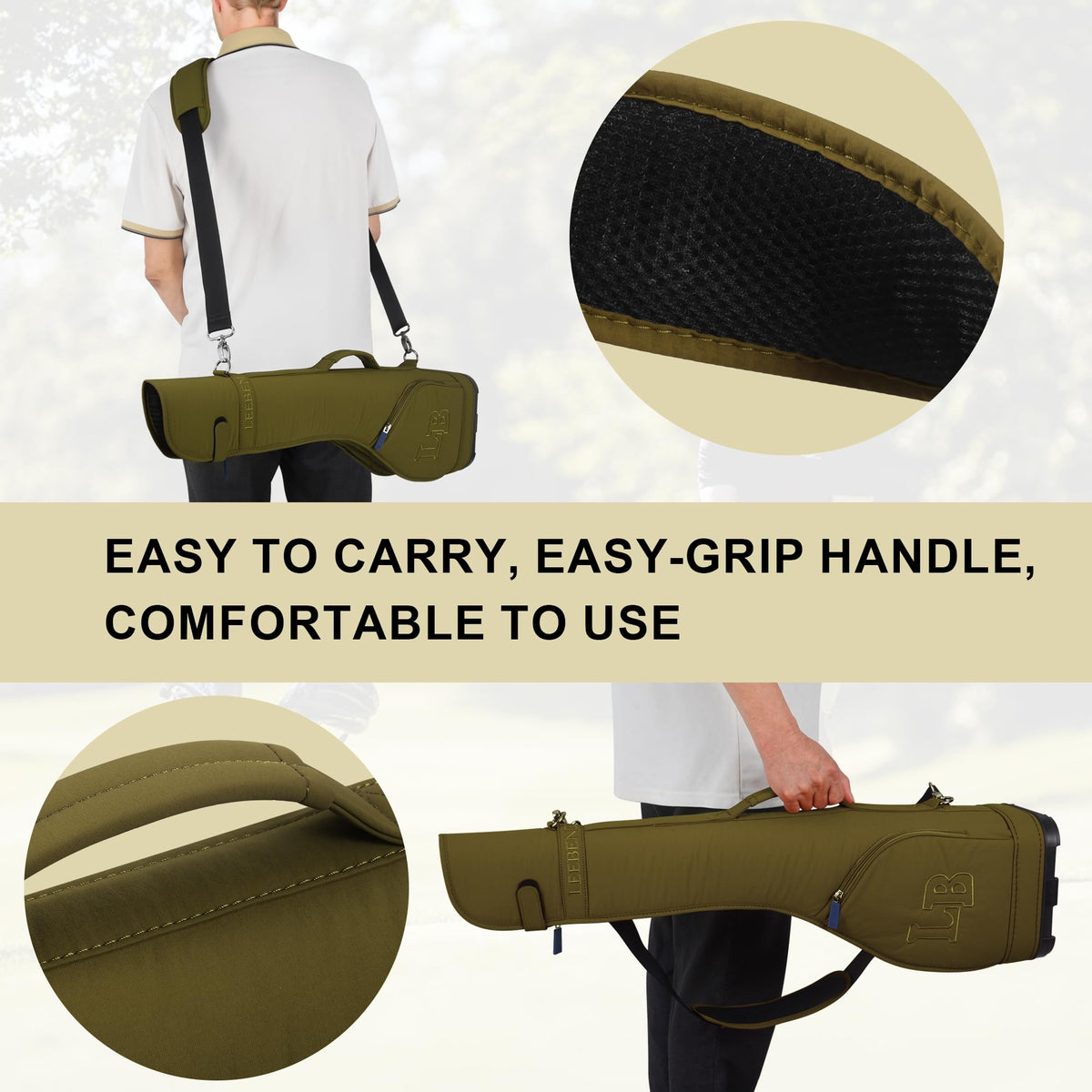 Lee Benedict Golf inner liner; keeps clubs secure during transport.