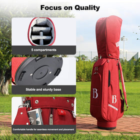 LEE BENEDICT GOLF L&B 5 Way Cart Bag six pockets organized for golf essentials