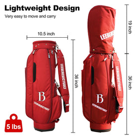 LEE BENEDICT GOLF L&B 5 Way Cart Bag sturdy base supports stable placement