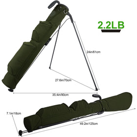 LEE BENEDICT GOLF bag side handle view, easy to carry between practice spots.