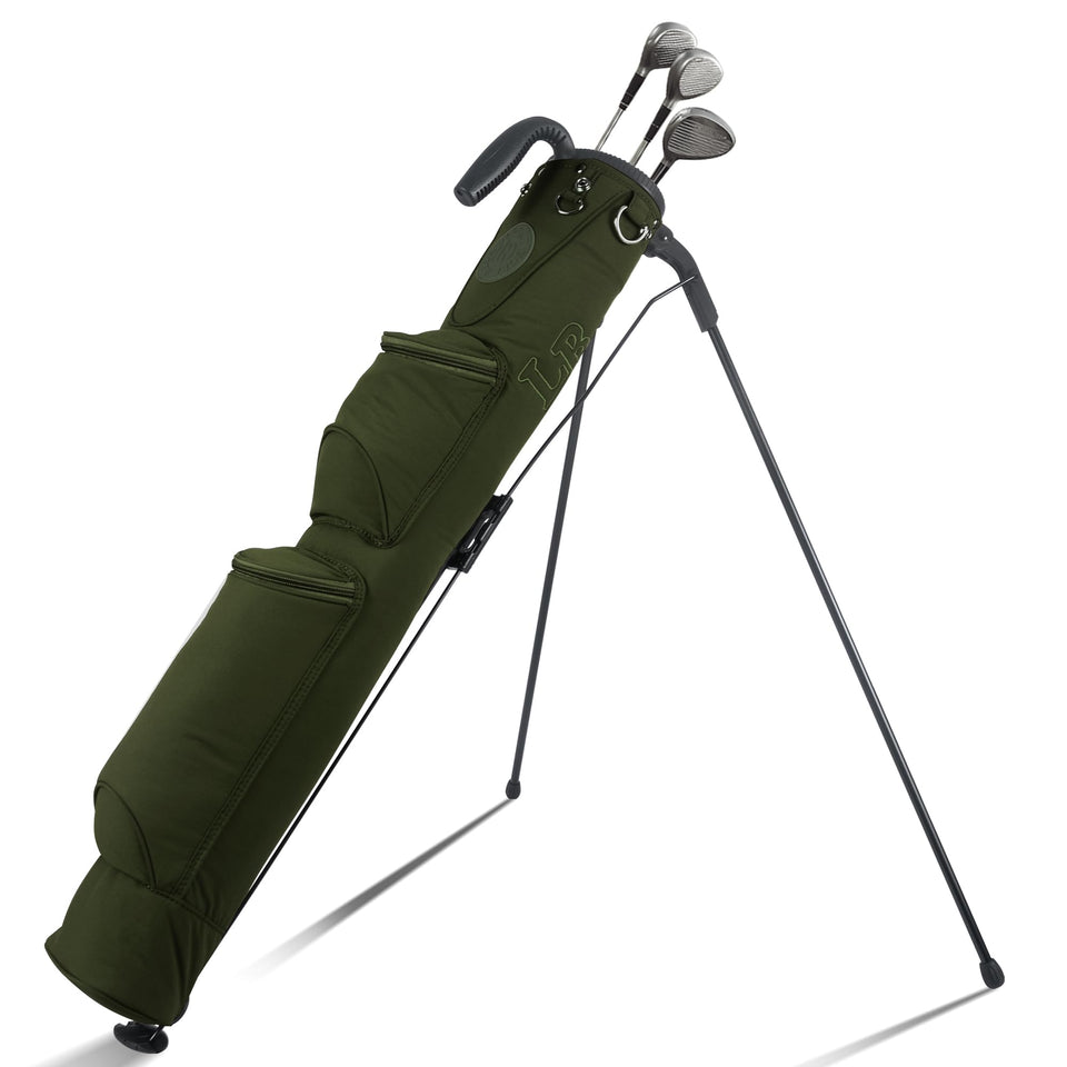 LEE BENEDICT GOLF lightweight bag top view for quick club access.
