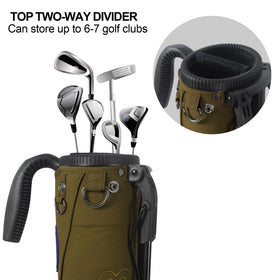 LEE BENEDICT GOLF retractable stand deploys smoothly for stable ground placement.