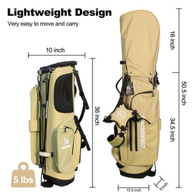 Lee Benedict Golf stand bag with detachable padded straps for comfortable carry.