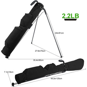 lee benedict golf two-way top-compartment close-up; quick club access.