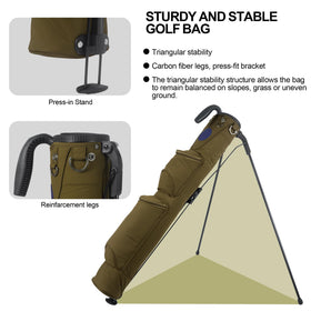 LEE BENEDICT GOLF two-way top dividers keep clubs organized and accessible.