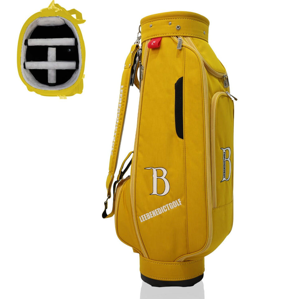 LEEBENEDICT GOLF L&B 5 Way Bag top view shows quick access with five top dividers