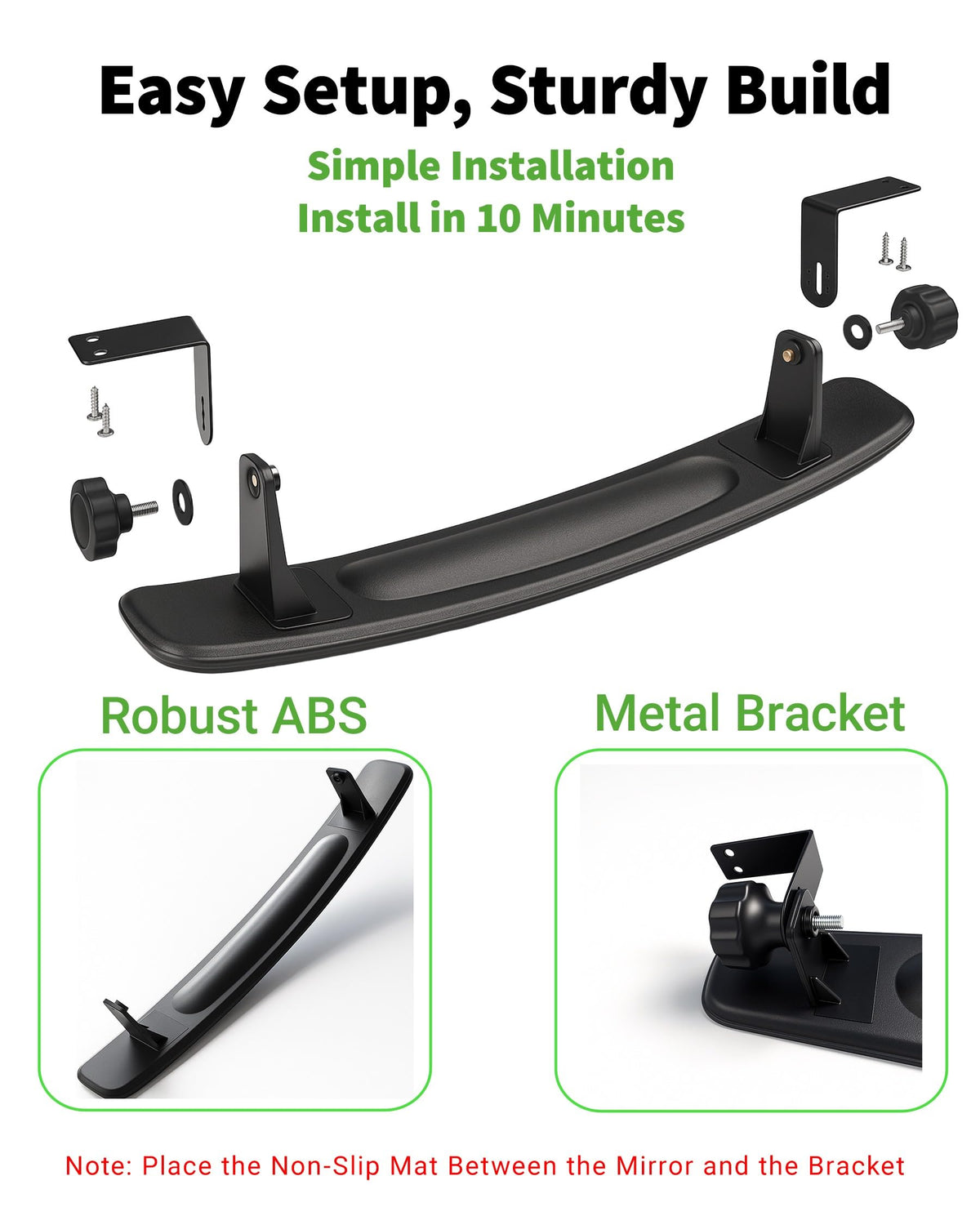 LEETOTOP 180° panoramic lens for comprehensive rear awareness.