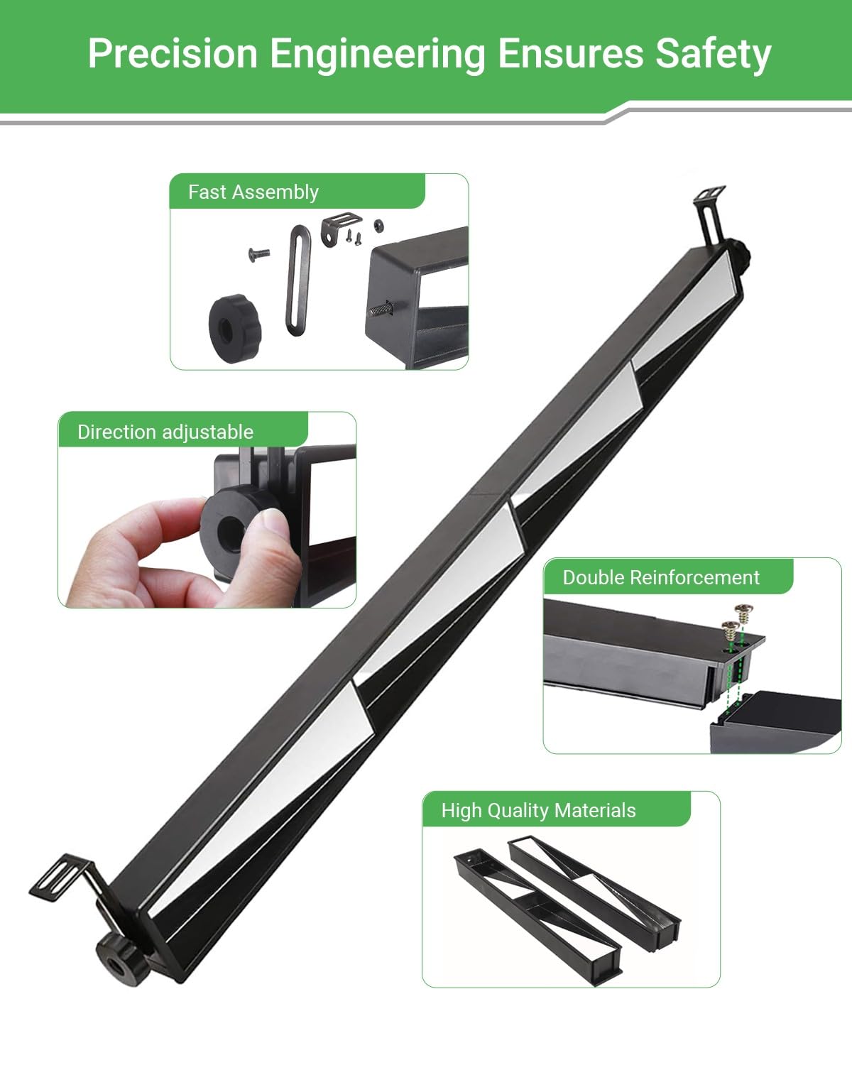 LEETOTOP universal-fit mirrors suitable for Club Car, EZGO, Yamaha carts