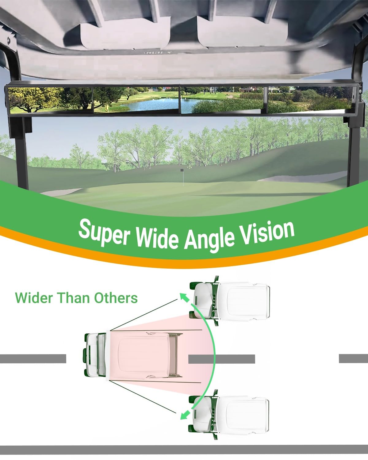 LEETOTOP wide-angle 160-degree mirror highlighting broad visibility