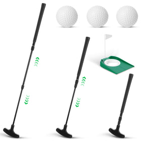 Leitee adjustable putter in black for versatile left or right-handed practice at home.