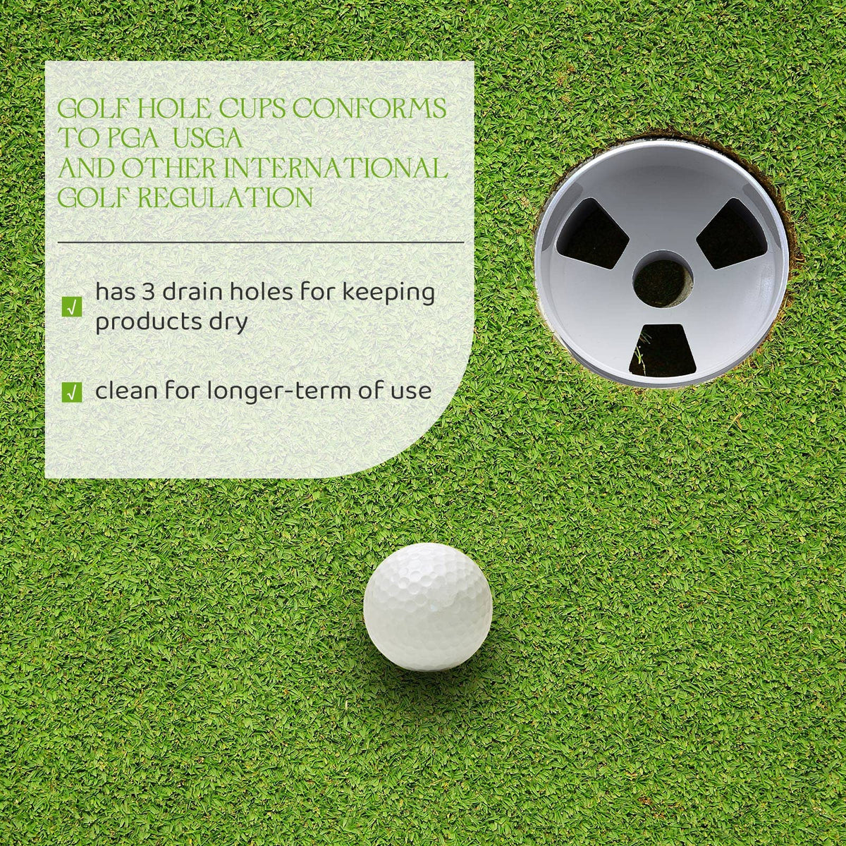 Leitee white ABS hole cup, sturdy and long-lasting for daily use.
